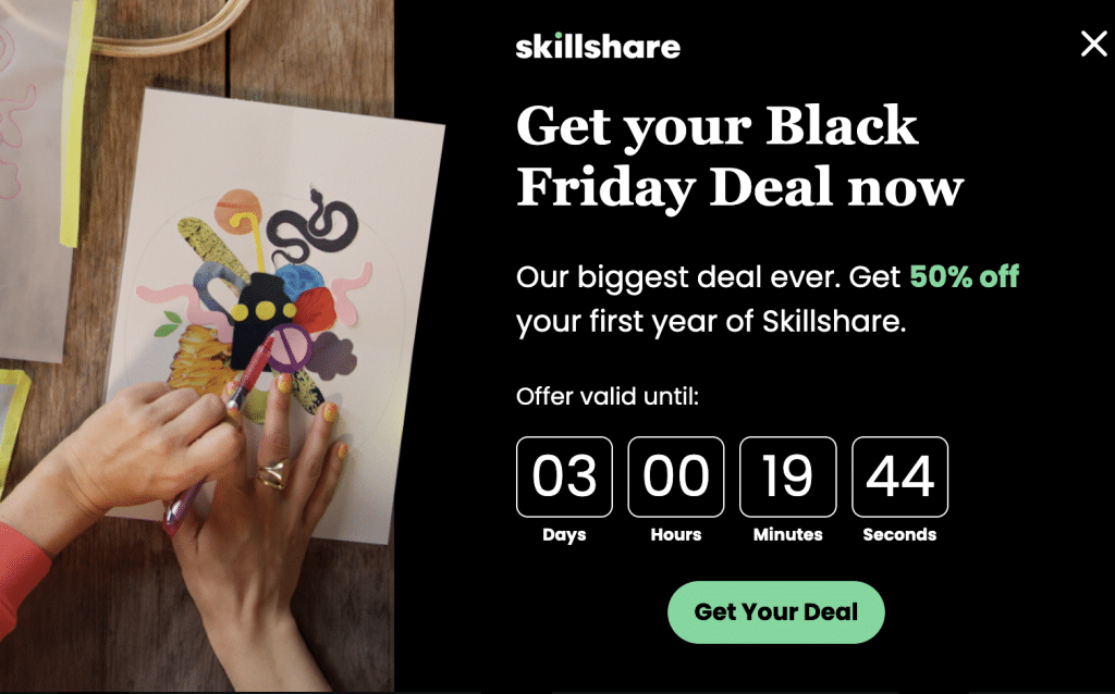Skillshare black friday deal